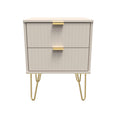 Linear 2 Drawer Bedside Cabinet