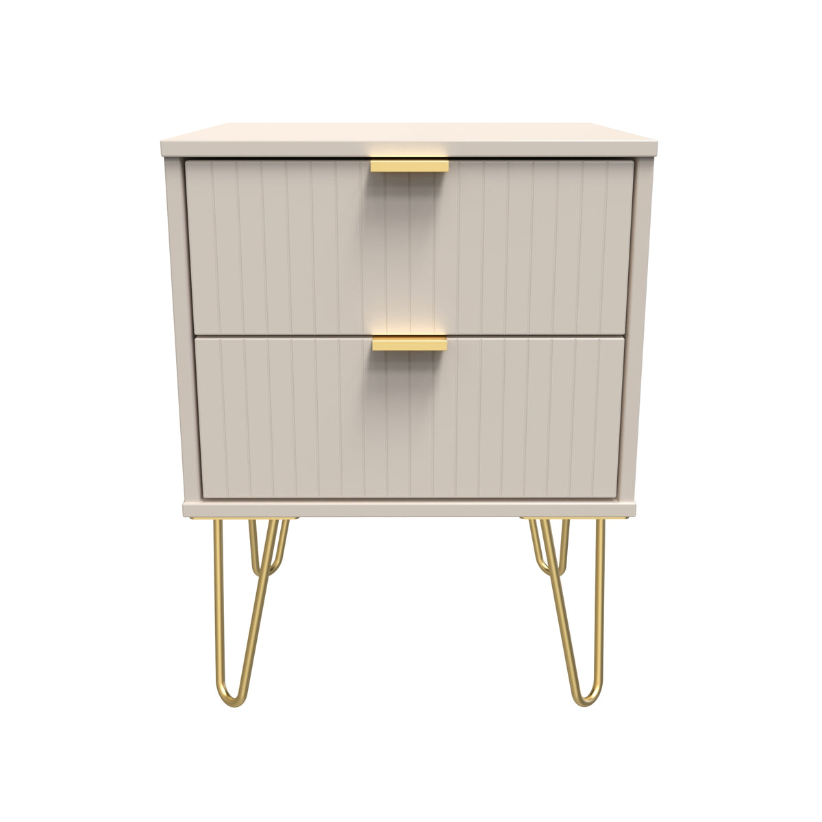 Linear 2 Drawer Bedside Cabinet