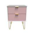 Linear 2 Drawer Bedside Cabinet
