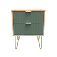 Linear (F) 2 Drawer Bedside Cabinet