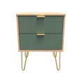 Linear (F) 2 Drawer Bedside Cabinet