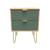 Linear (F) 2 Drawer Bedside Cabinet