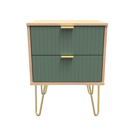 Linear (F) 2 Drawer Bedside Cabinet
