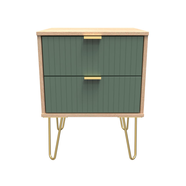 Linear (F) 2 Drawer Bedside Cabinet