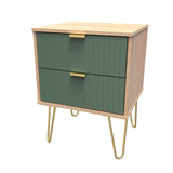 Linear (F) 2 Drawer Bedside Cabinet