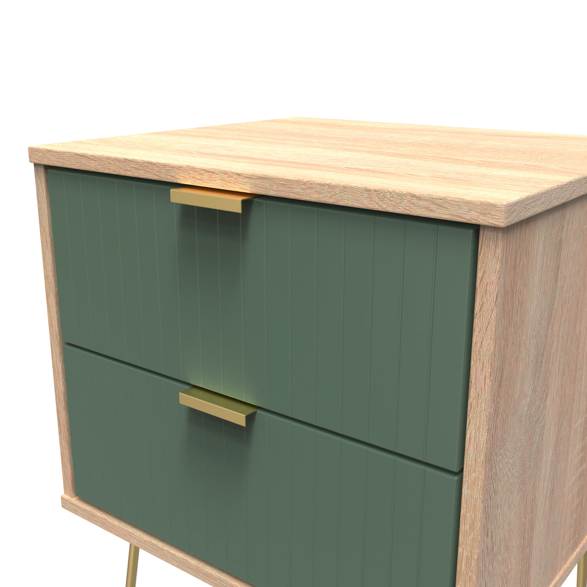 Linear (F) 2 Drawer Bedside Cabinet
