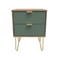 Linear 2 Drawer Bedside Cabinet