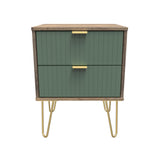 Linear 2 Drawer Bedside Cabinet