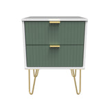 Linear 2 Drawer Bedside Cabinet