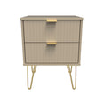Linear 2 Drawer Bedside Cabinet