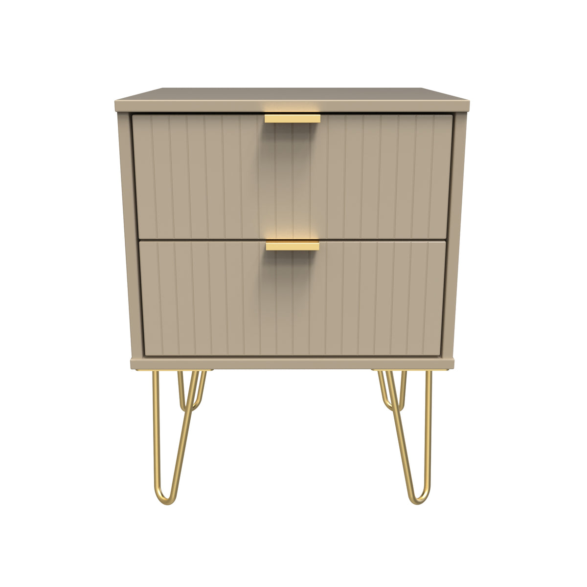 Linear 2 Drawer Bedside Cabinet