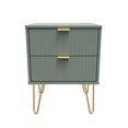 Linear 2 Drawer Bedside Cabinet