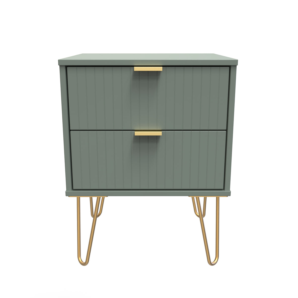 Linear 2 Drawer Bedside Cabinet
