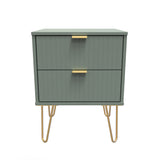 Linear 2 Drawer Bedside Cabinet