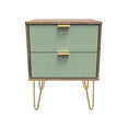 Linear 2 Drawer Bedside Cabinet