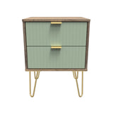 Linear 2 Drawer Bedside Cabinet
