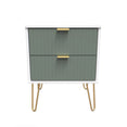 Linear 2 Drawer Bedside Cabinet