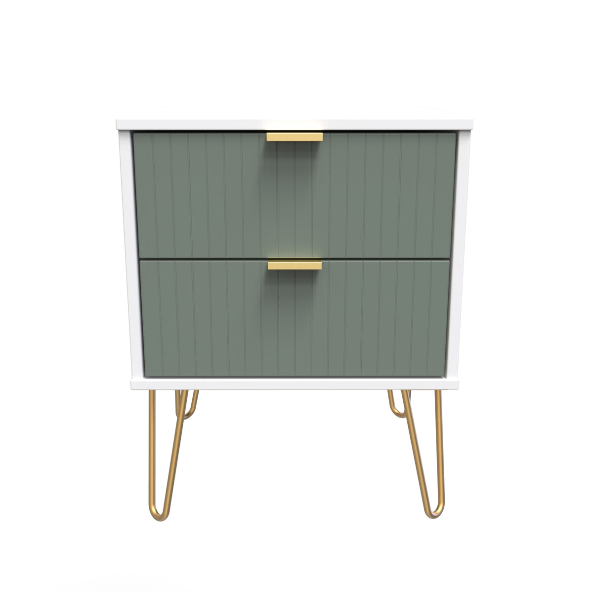 Linear 2 Drawer Bedside Cabinet