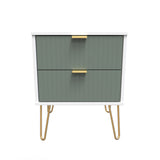 Linear 2 Drawer Bedside Cabinet