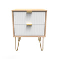 Linear (F) 2 Drawer Bedside Cabinet