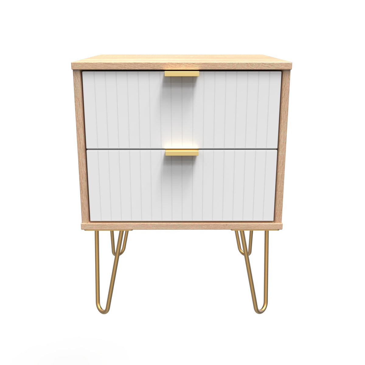 Linear (F) 2 Drawer Bedside Cabinet