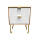 Linear (F) 2 Drawer Bedside Cabinet