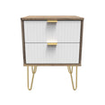 Linear 2 Drawer Bedside Cabinet