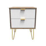 Linear 2 Drawer Bedside Cabinet