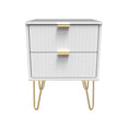 Linear 2 Drawer Bedside Cabinet