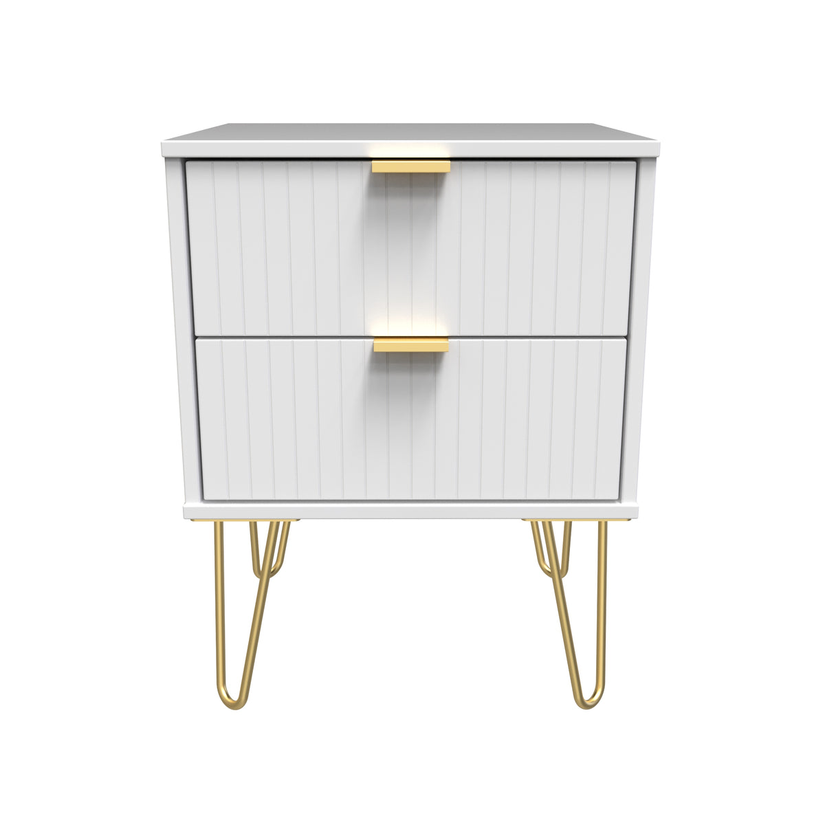 Linear 2 Drawer Bedside Cabinet