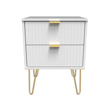 Linear 2 Drawer Bedside Cabinet