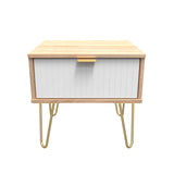 Linear (F) 1 Drawer Bedside Cabinet  with Legs