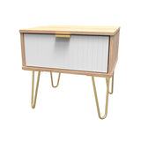 Linear (F) 1 Drawer Bedside Cabinet  with Legs
