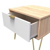 Linear (F) 1 Drawer Bedside Cabinet  with Legs