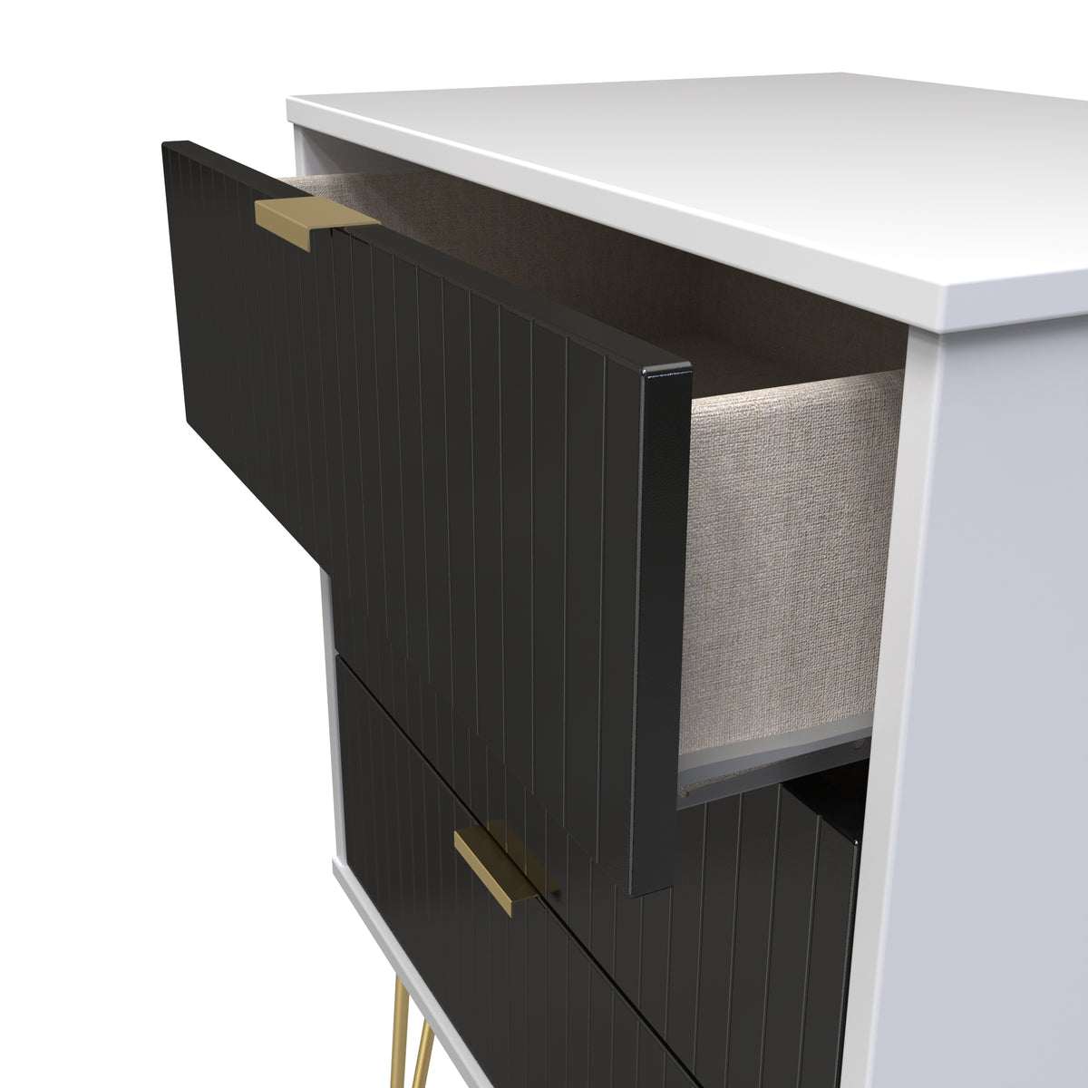 Linear 3 Drawer Midi Chest with Legs