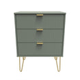 Linear 3 Drawer Midi Chest with Legs