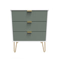 Linear 3 Drawer Midi Chest with Legs