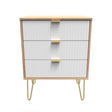 Linear (F) 3 Drawer Midi Chest with Legs