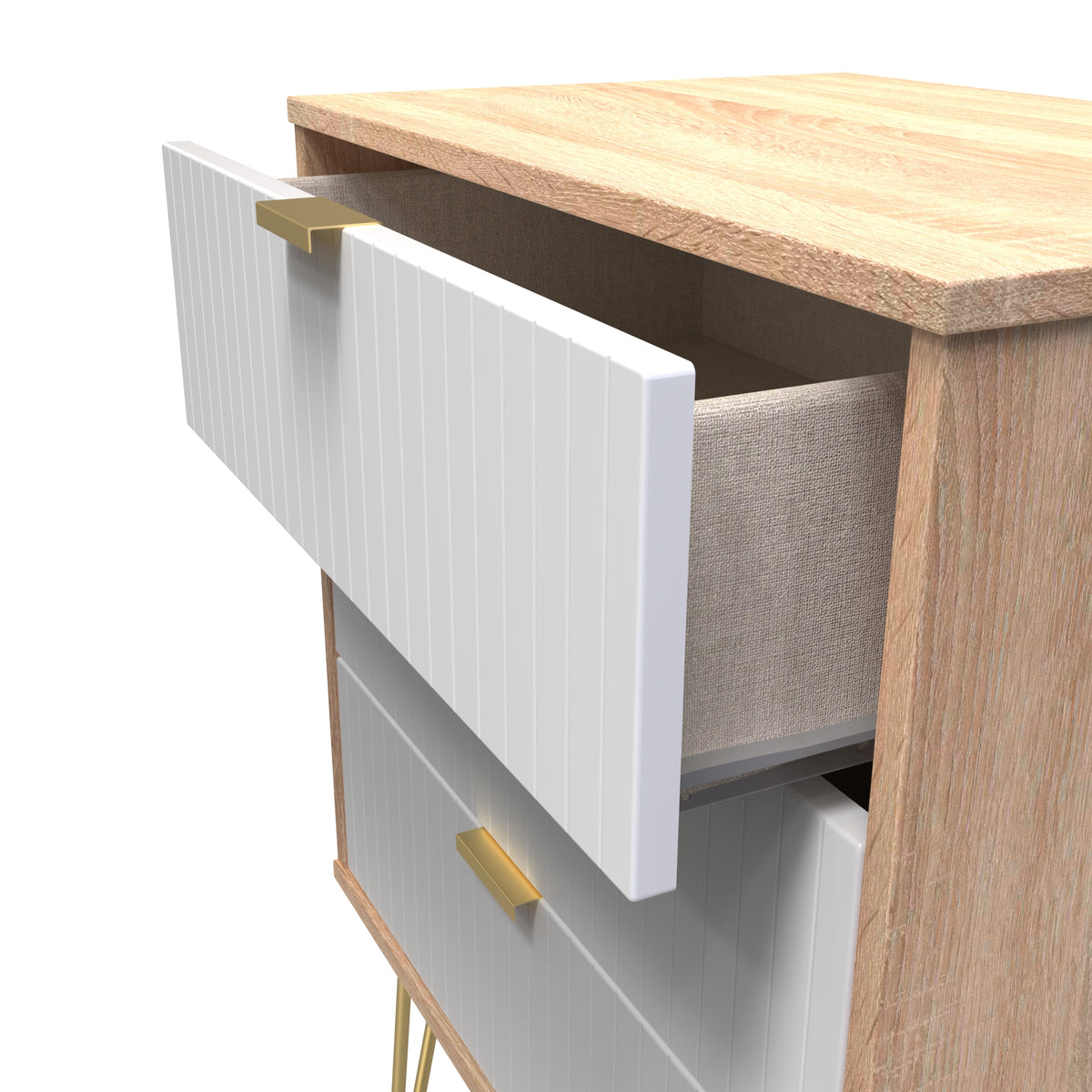 Linear (F) 3 Drawer Midi Chest with Legs