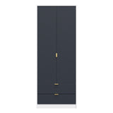 Linear Tall 2 Drawer Wardrobe