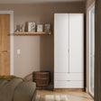 Linear Tall 2 Drawer Wardrobe