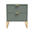 Linear 2 Drawer Bedside Cabinet