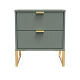 Linear 2 Drawer Bedside Cabinet
