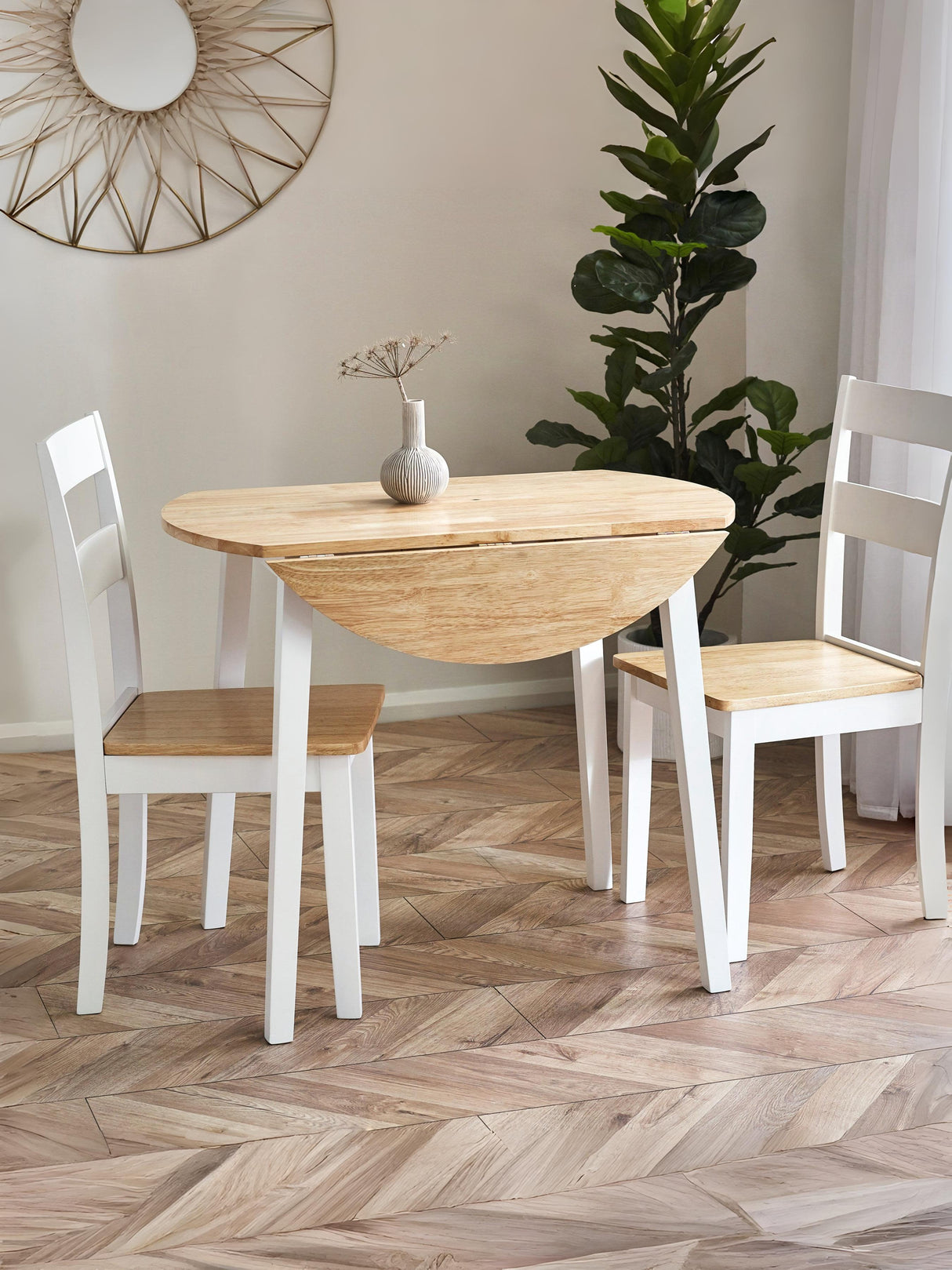 Linwood Round 2-4 Seater Drop Leaf Dining Table
