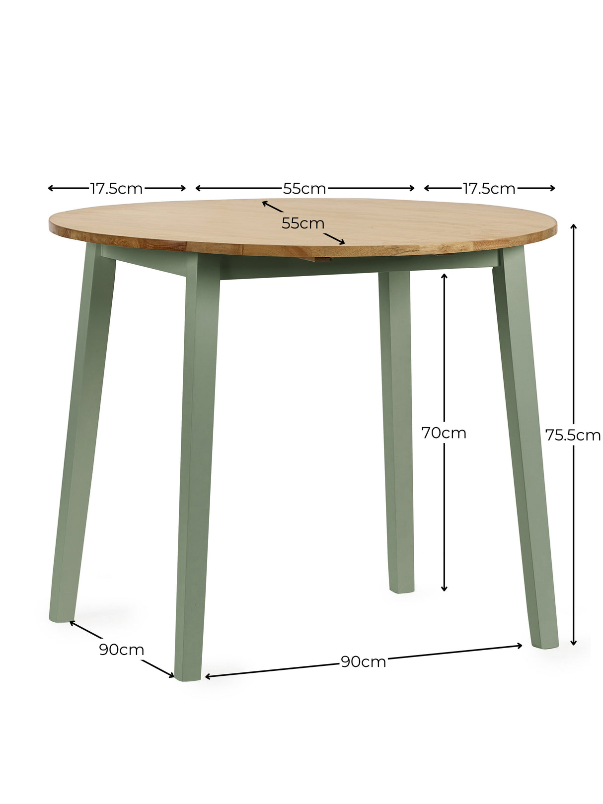 Linwood Round 2-4 Seater Drop Leaf Dining Table