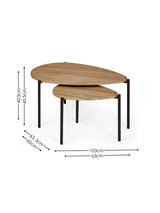 Lorette Teardrop Nest of 2 Coffee Tables