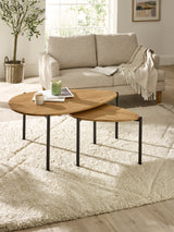 Lorette Teardrop Nest of 2 Coffee Tables