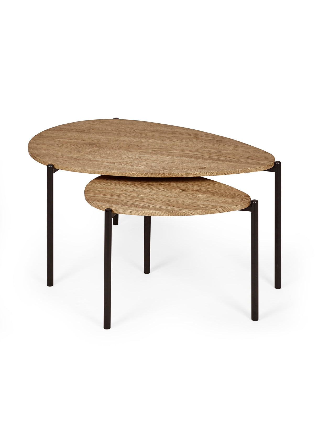Lorette Teardrop Nest of 2 Coffee Tables