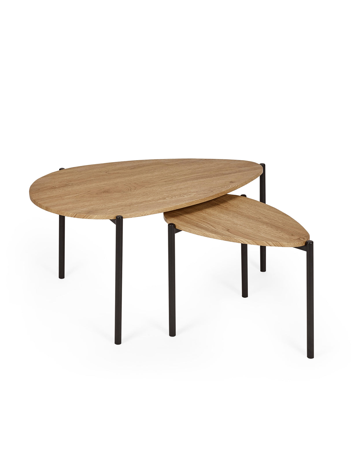 Lorette Teardrop Nest of 2 Coffee Tables