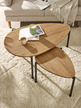 Lorette Teardrop Nest of 2 Coffee Tables